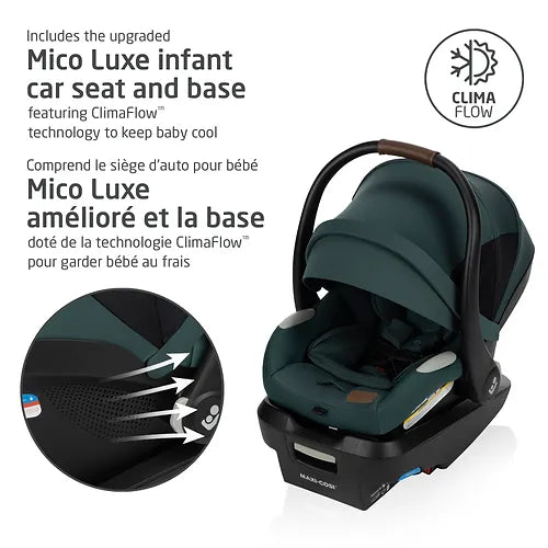 Maxi Cosi Zelia Luxe Travel System - Essential Green