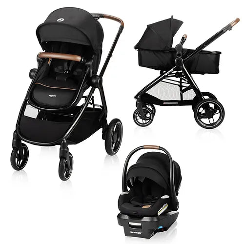 Maxi Cosi Zelia Luxe Travel System - Basalt Black